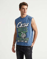 Cash Rules Graphic Sleeveless Tee