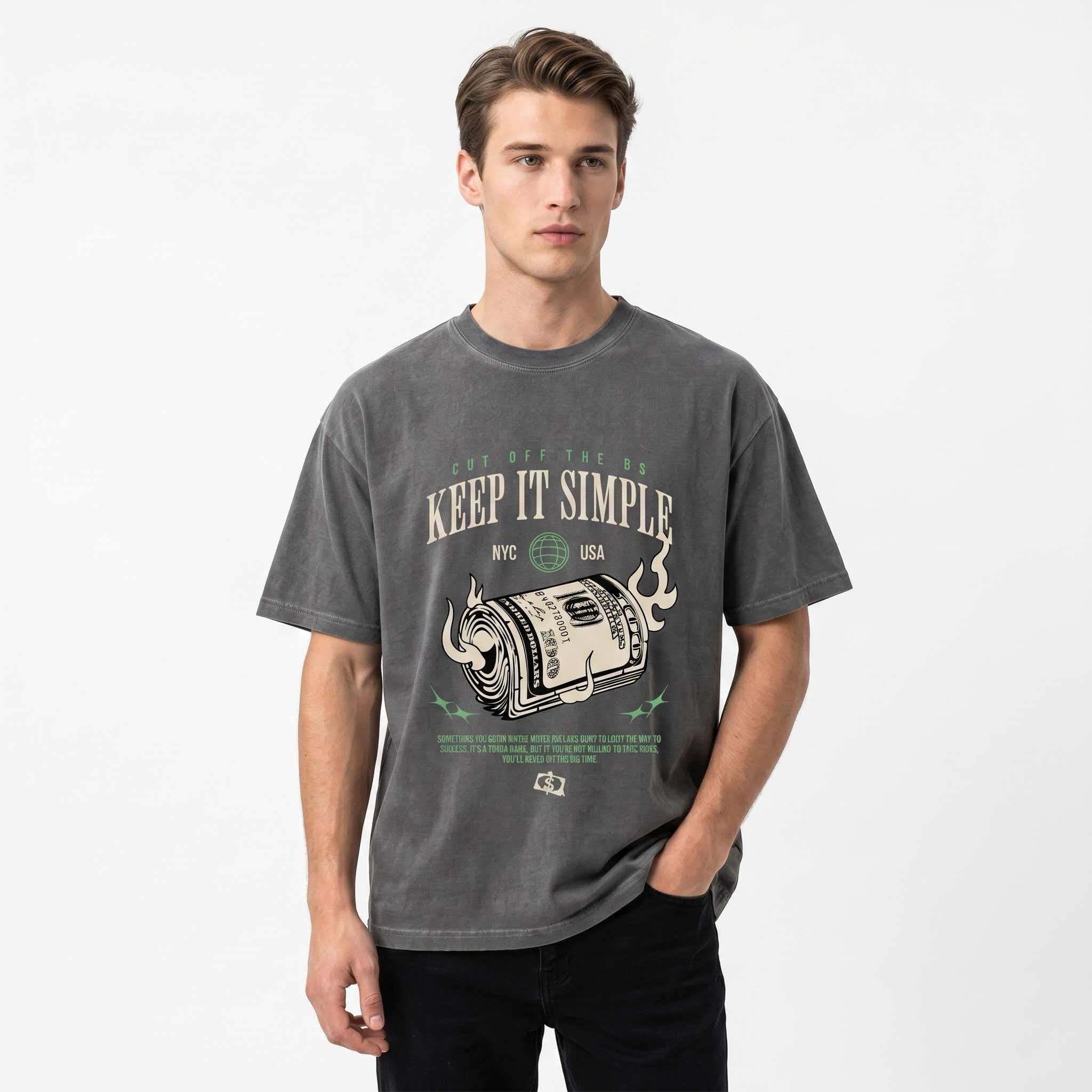 240g Double Gradient Washed T-Shirt