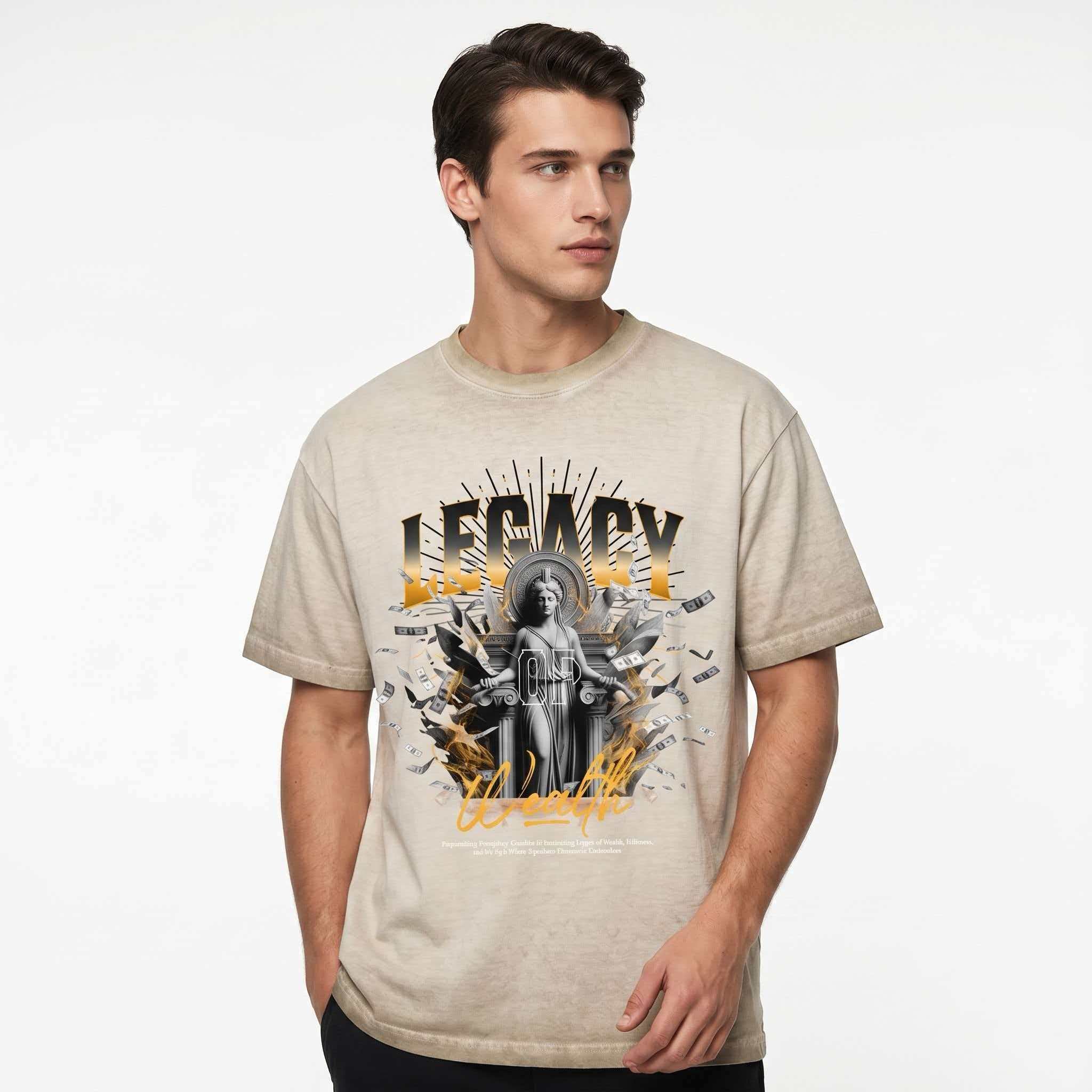 240g Double Gradient Washed T-Shirt