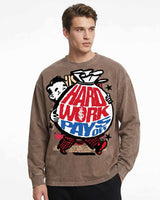 Vintage Crew Neck Long Sleeve Tee