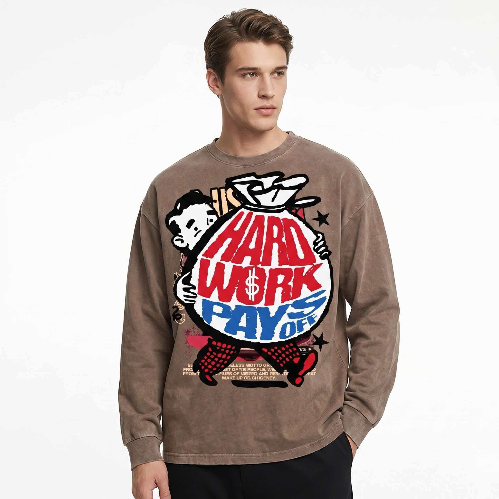 240g Vintage Crew Neck Long Sleeve