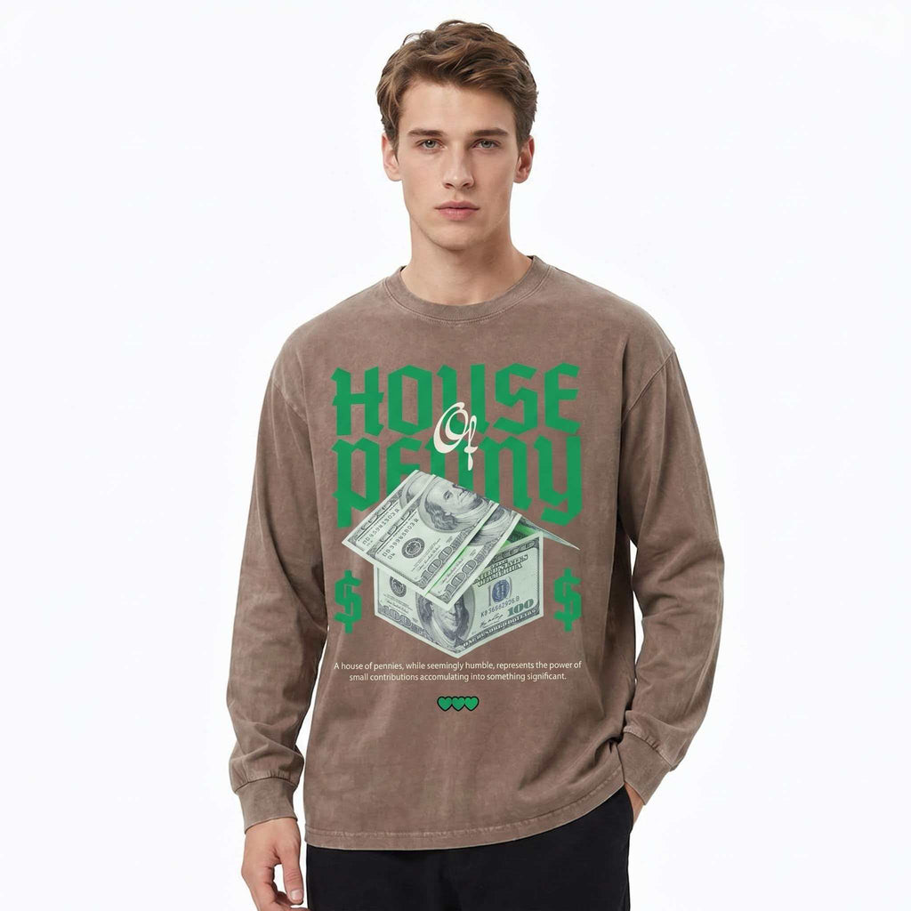 240g Vintage Crew Neck Long Sleeve