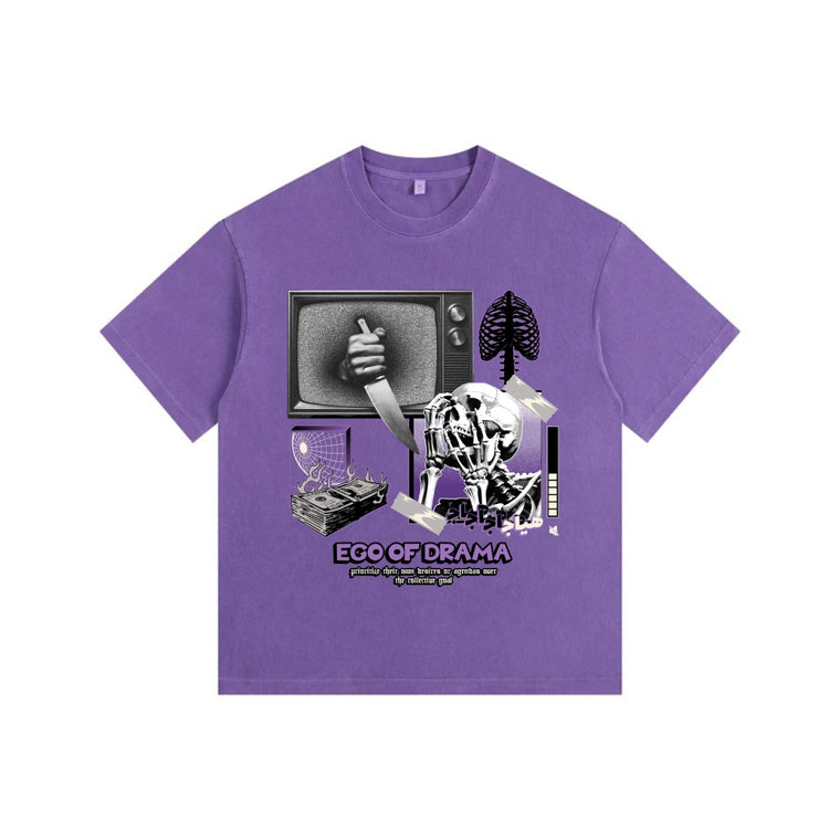 Ego Of Drama Washed Graphic Tee
