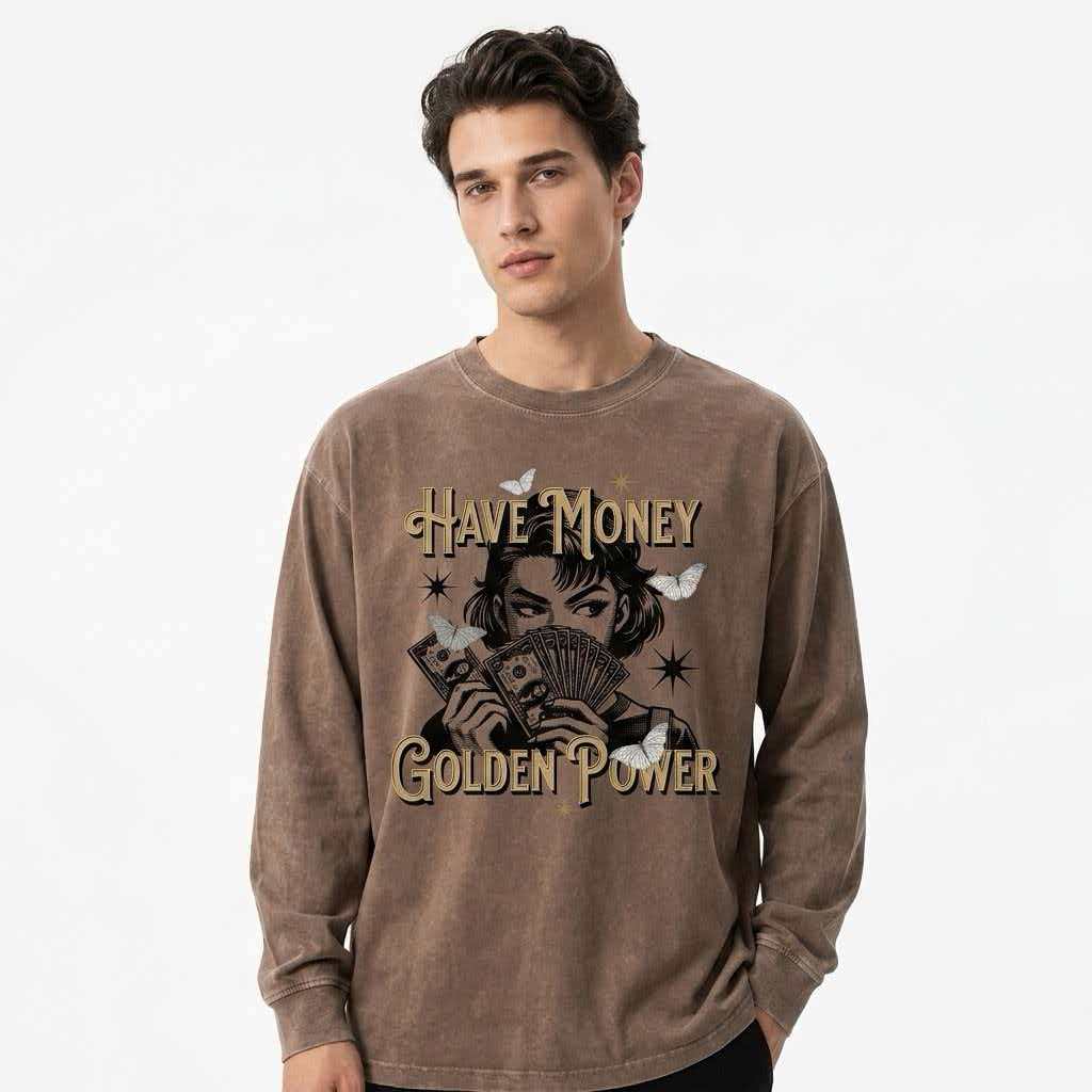 240g Vintage Crew Neck Long Sleeve