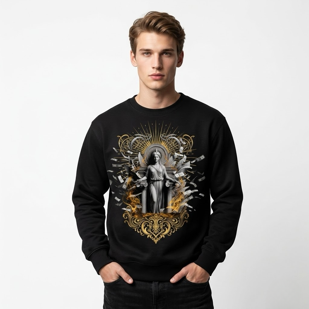 Legacy Statue Graphic Crewneck Sweatshirt