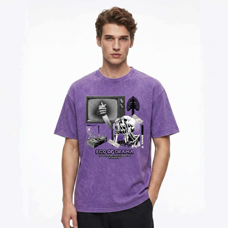 Ego Of Drama Washed Graphic Tee