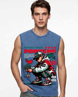 Chase Your Fortune Graphic Sleeveless Tee