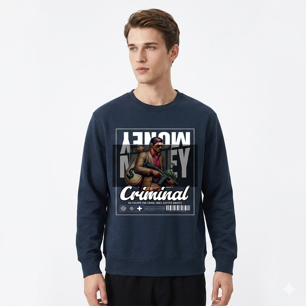Cotton Crew Neck Sweatshirt