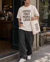 Coffee First People Later alternate full body model look