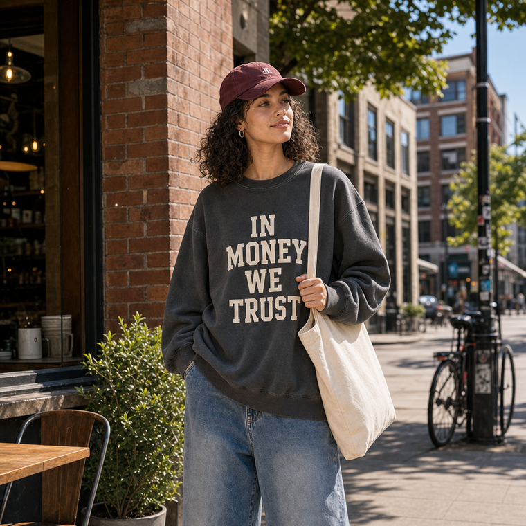 In Money We Trust Heavyweight Crewneck Sweatshirt