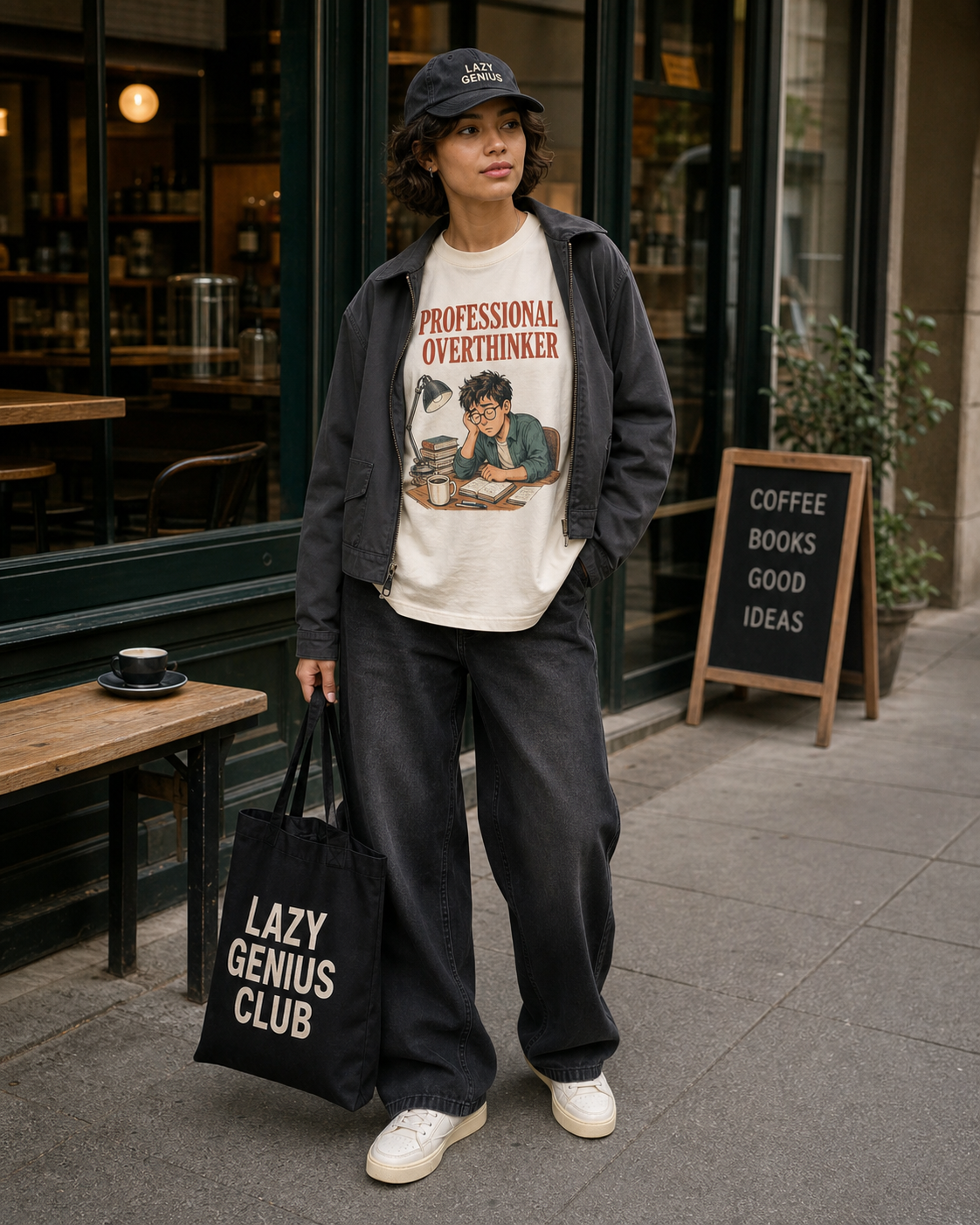Lazy Genius Club styled outfit model scene